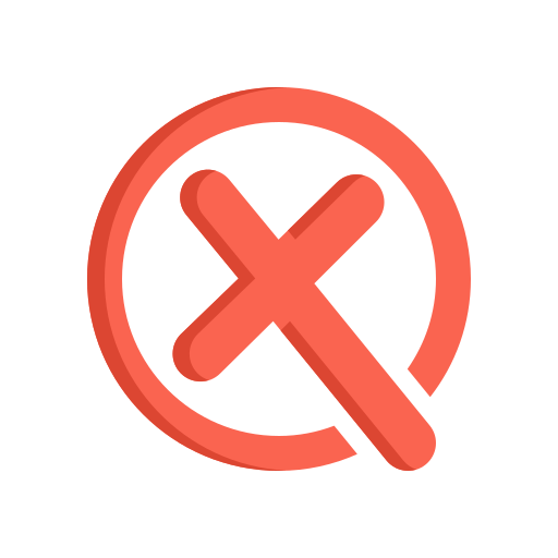 X mark Generic color fill icon