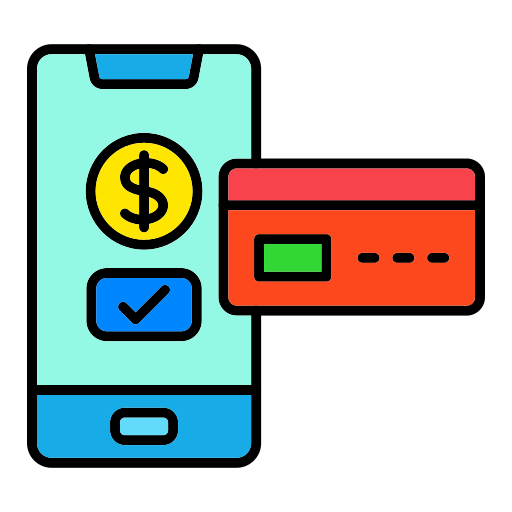 Smartphone payment Generic color lineal-color icon