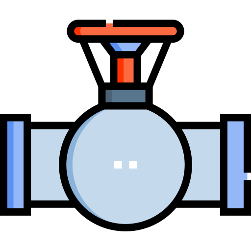 ガス管 Detailed Straight Lineal color icon