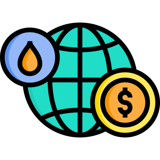 Ölpreis Detailed Straight Lineal color icon