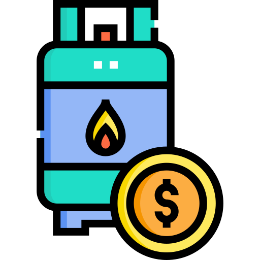 가스 가격 Detailed Straight Lineal color icon