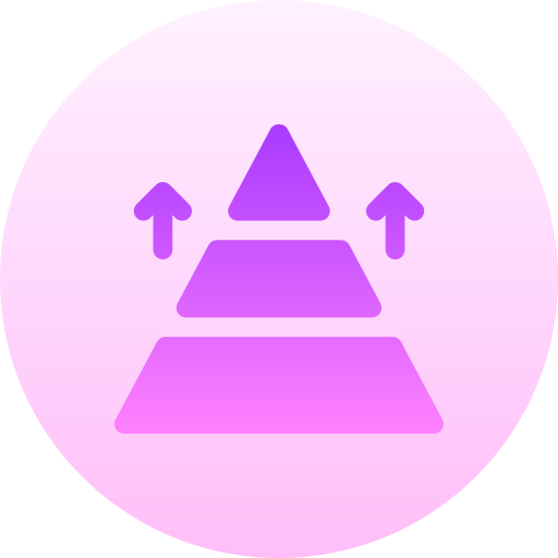 pirámide Basic Gradient Circular icono