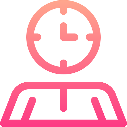 Time management Basic Gradient Lineal color icon