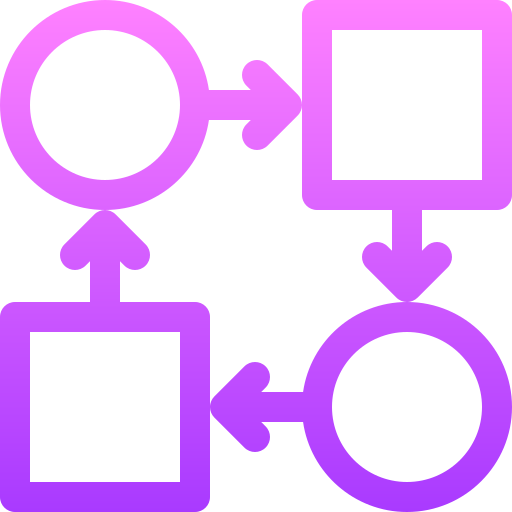 flusso di lavoro Basic Gradient Lineal color icona
