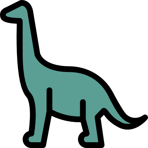 Dinosaur Detailed Rounded Lineal color icon
