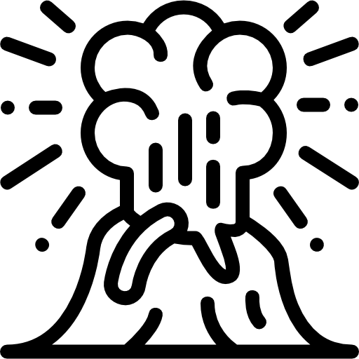 volcan Detailed Rounded Lineal Icône