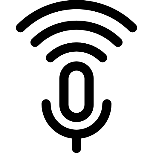 음성 제어 Basic Rounded Lineal icon