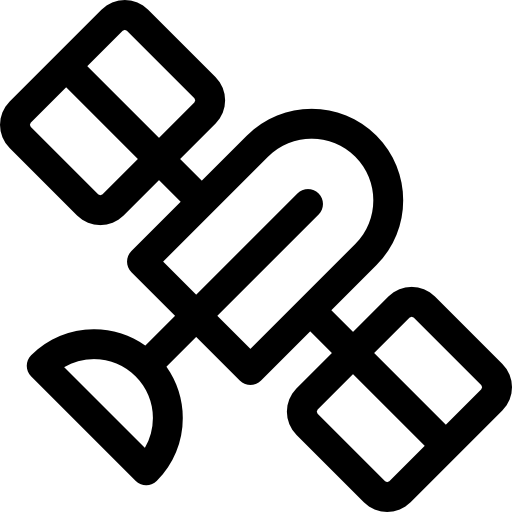 satelita Basic Rounded Lineal ikona