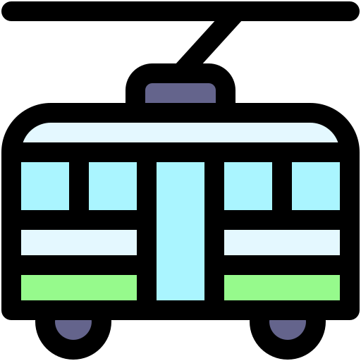 straßenbahn Generic Outline Color icon