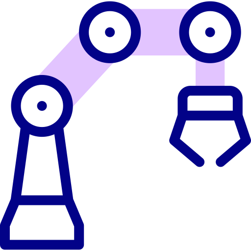 로봇 팔 Detailed Mixed Lineal color icon
