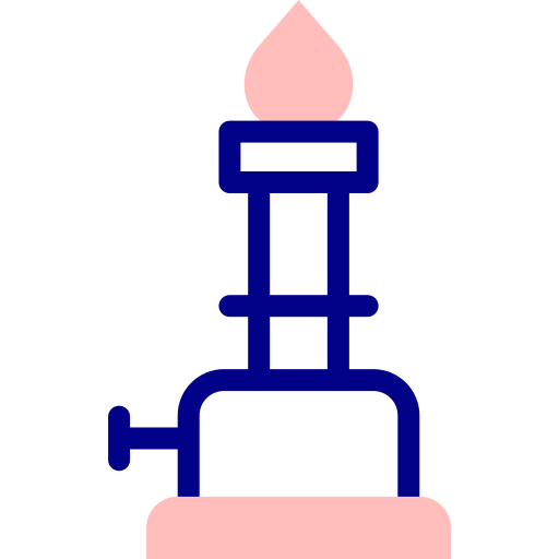 Bunsen Burner Detailed Mixed Lineal color icon