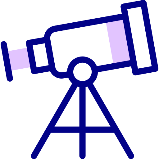 望遠鏡 Detailed Mixed Lineal color icon