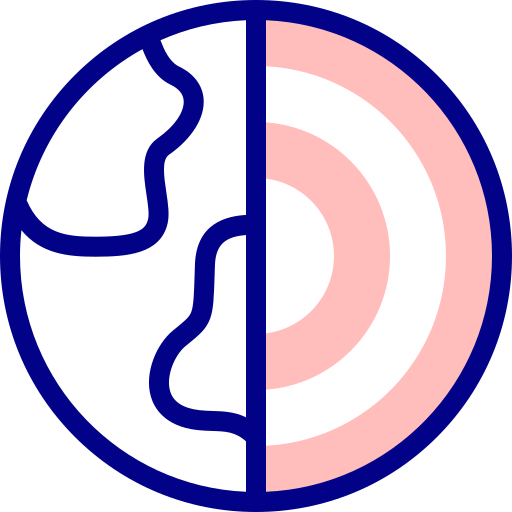 지질학 Detailed Mixed Lineal color icon