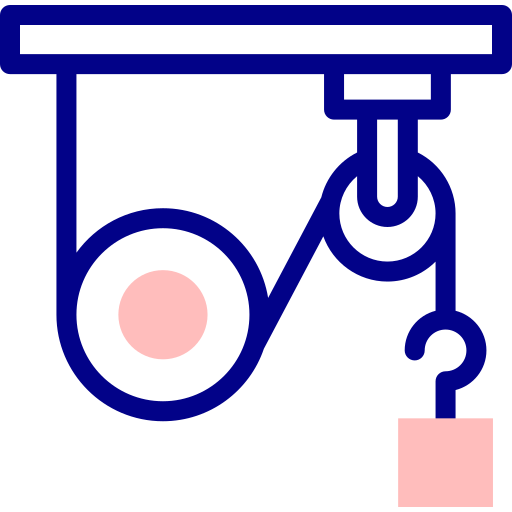 Pulley Detailed Mixed Lineal color icon