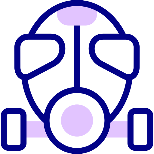 máscara de gas Detailed Mixed Lineal color icono