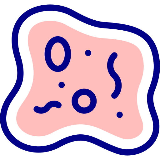 細菌 Detailed Mixed Lineal color icon