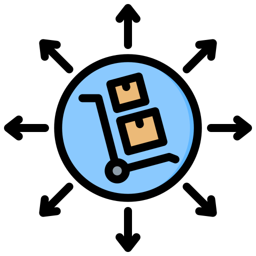 Distribution Generic Outline Color icon