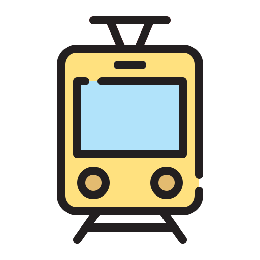 tranvía Generic Outline Color icono
