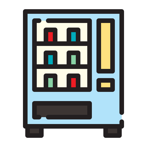 máquina expendedora Generic Outline Color icono