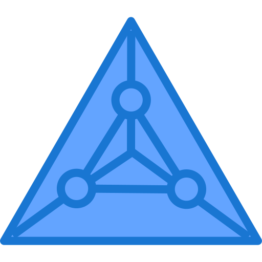gráfico de pirâmide Generic Blue Ícone