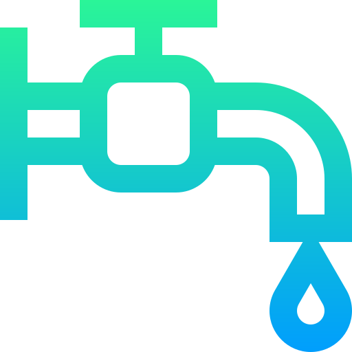 suministro de agua Super Basic Straight Gradient icono