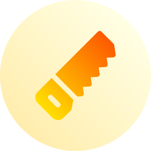 Hand Saw Basic Gradient Circular icon