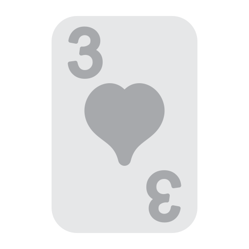 tres de corazones Generic color fill icono