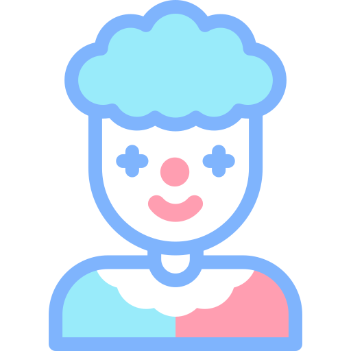 Clown Detailed color Lineal color icon