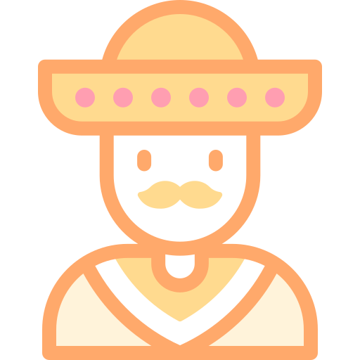 メキシコ人 Detailed color Lineal color icon
