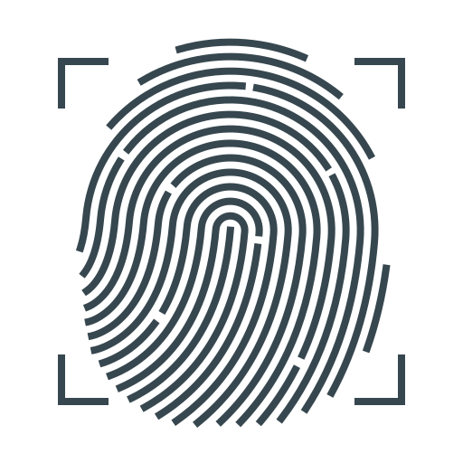 Fingerprint identification Generic Detailed Outline icon