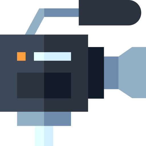 videocamera Basic Straight Flat icona