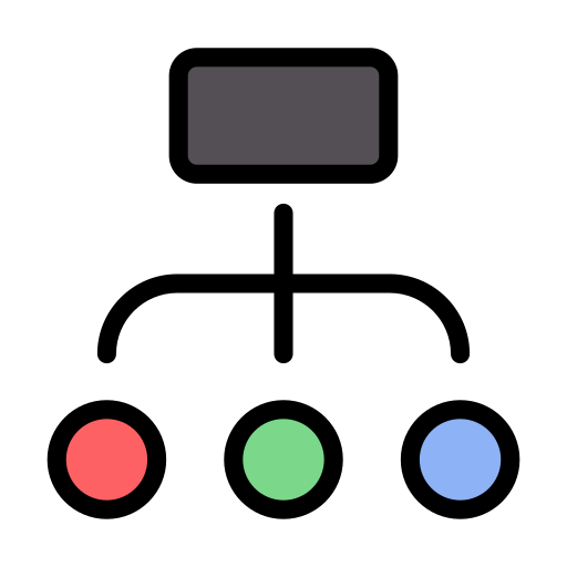 hiërarchische structuur Generic Outline Color icoon