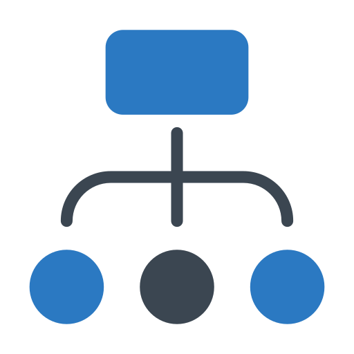 Hierarchy structure Generic Blue icon