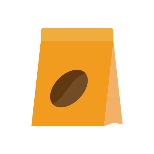 Пакет кофе Generic color fill иконка