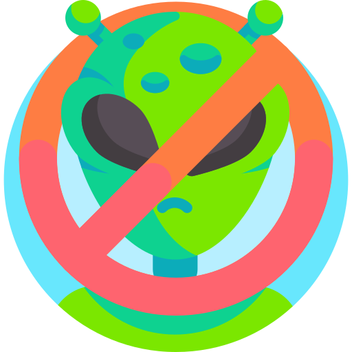 No alien Detailed Flat Circular Flat icon