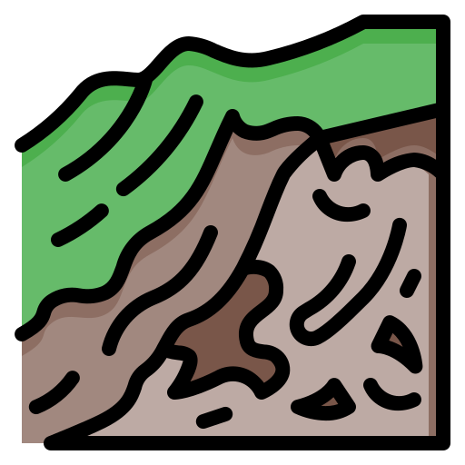 地滑り Generic Outline Color icon