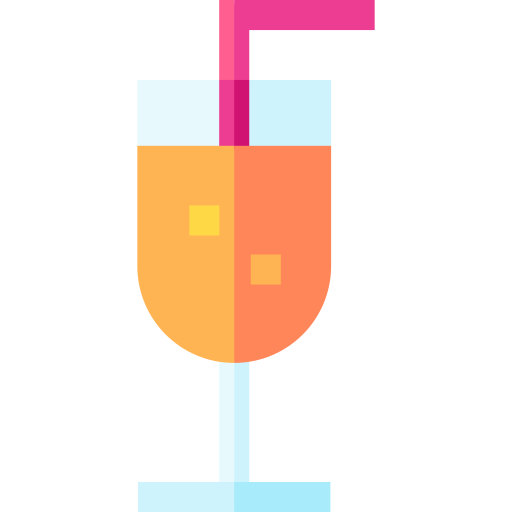 zumo de naranja Basic Straight Flat icono