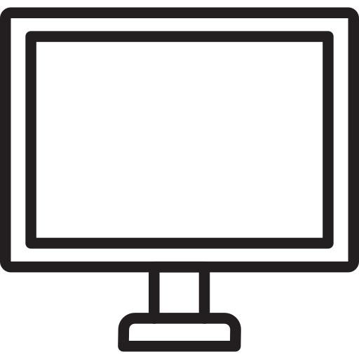 lcd-scherm Generic black outline icoon