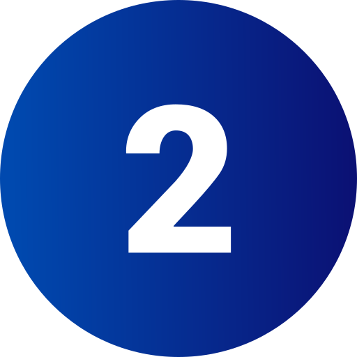 Number 2 Generic gradient fill icon