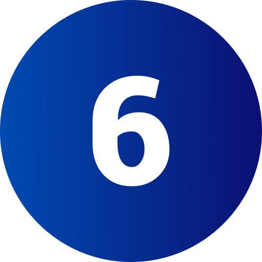nummer 6 Generic gradient fill icon