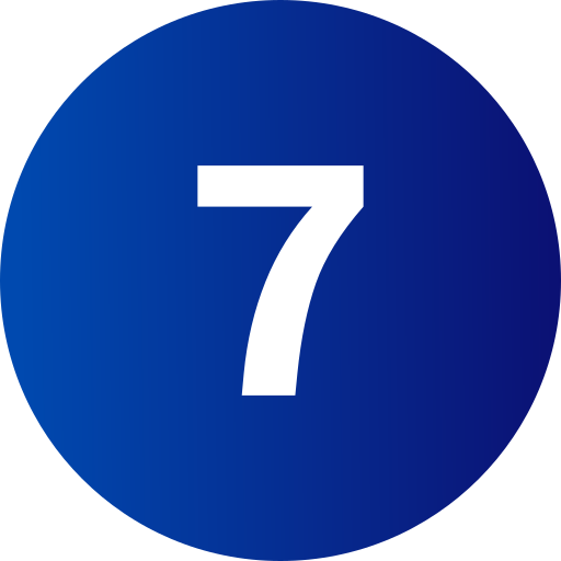 Number 7 Generic gradient fill icon