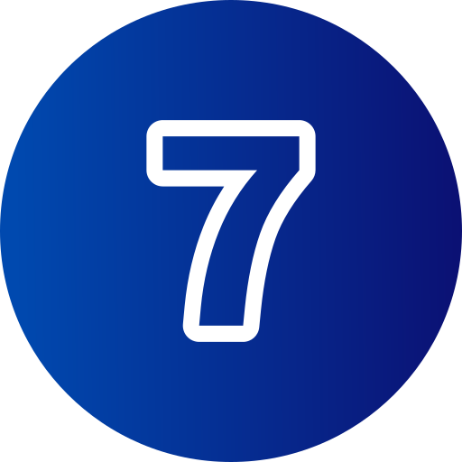 numero 7 Generic gradient fill icona