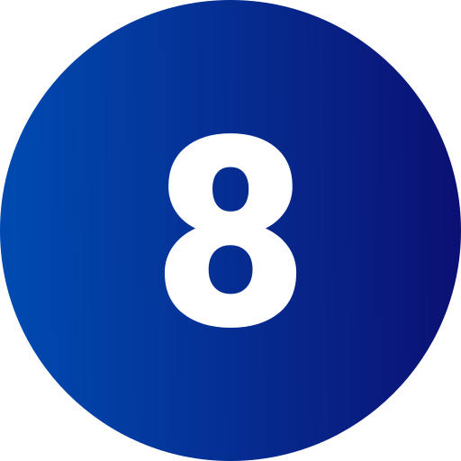 numero 8 Generic gradient fill icona