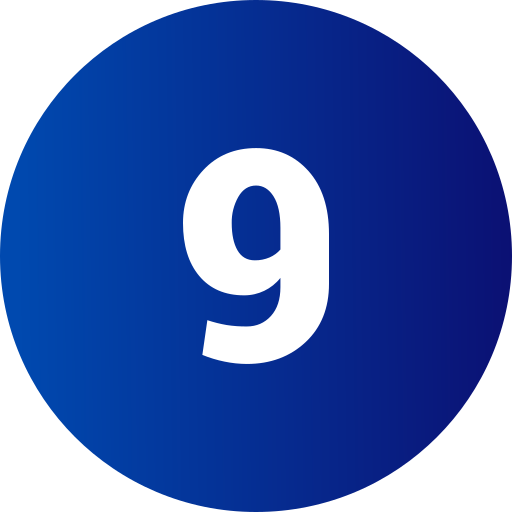 nummer 9 Generic gradient fill icoon