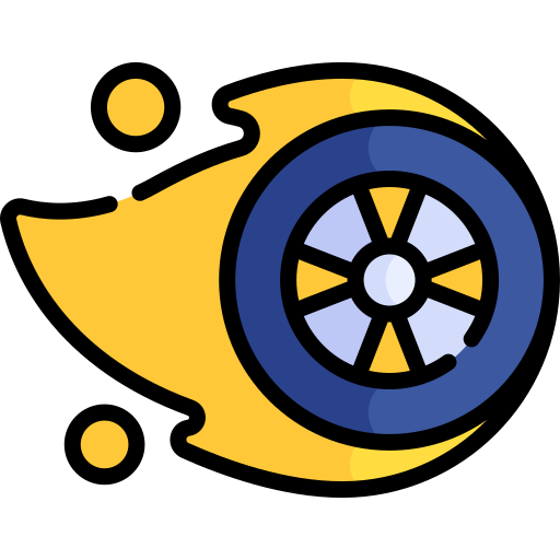 타이어 Kawaii Lineal color icon