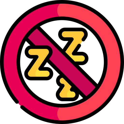 No sleeping Kawaii Lineal color icon