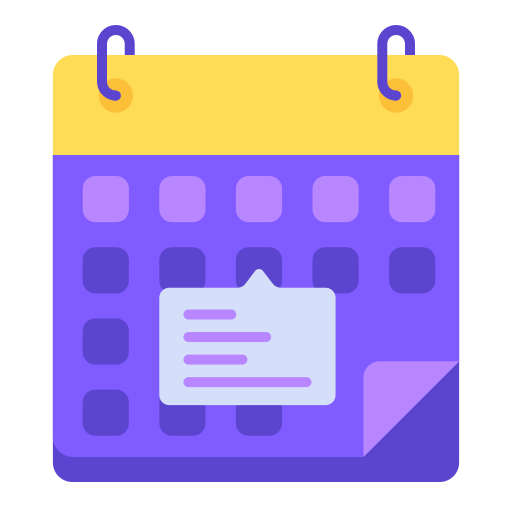 Schedule Generic color fill icon