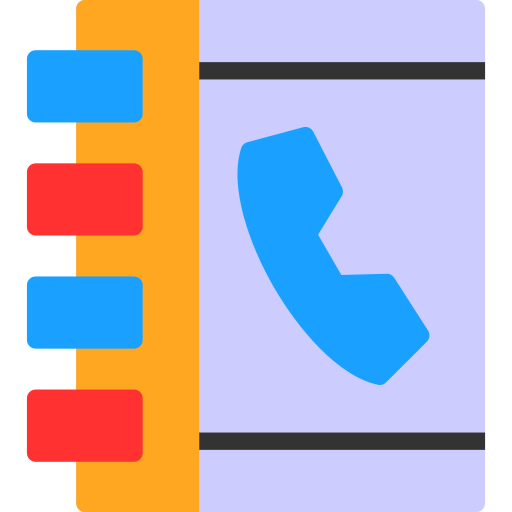 전화 번호부 Generic color fill icon