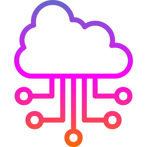 cloud computing Generic gradient outline Icône