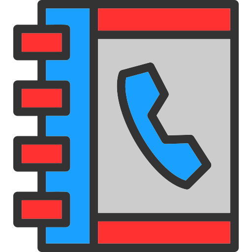 telefoonboek Generic color lineal-color icoon